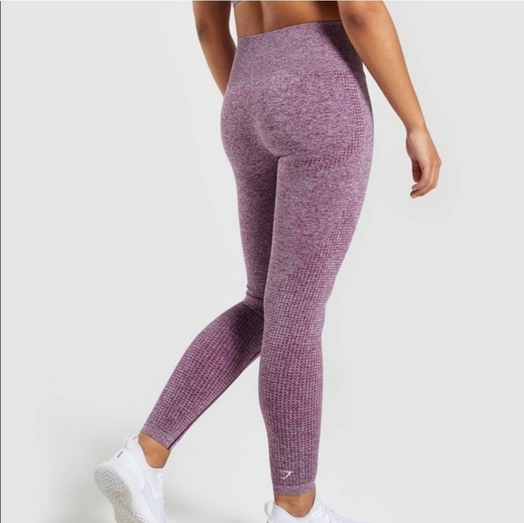 Gymshark Vital Purple Heather Seamless Compression Leggings Size Small NWOT - Picture 3 of 16